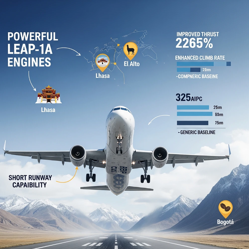 A319neo high-altitude performance at mountain airports.