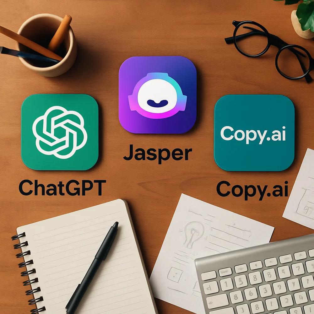 AI tools icons for writing help