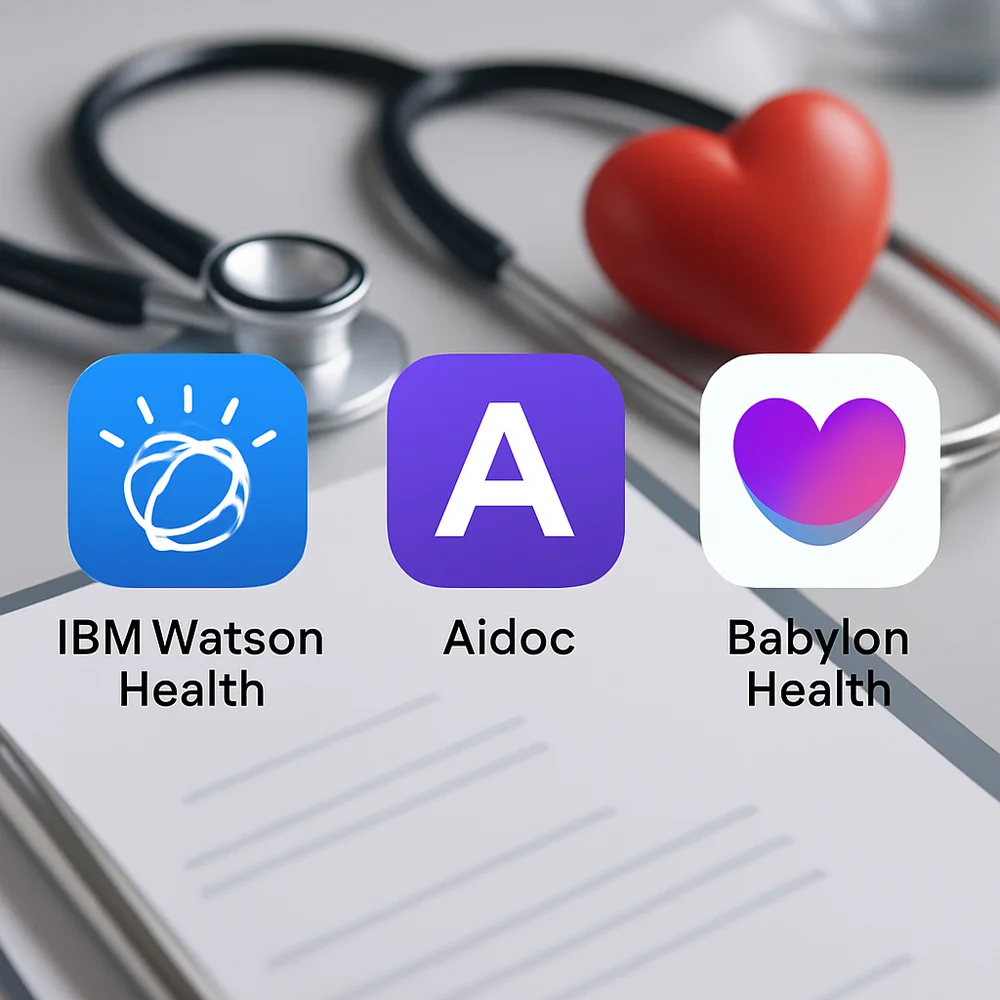AI medical tools icons for doctors