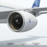 A330ceo engines Trent 772, CF6, and PW4000 close up