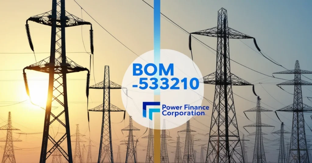 BOM 532810 stock symbol over energy grid
