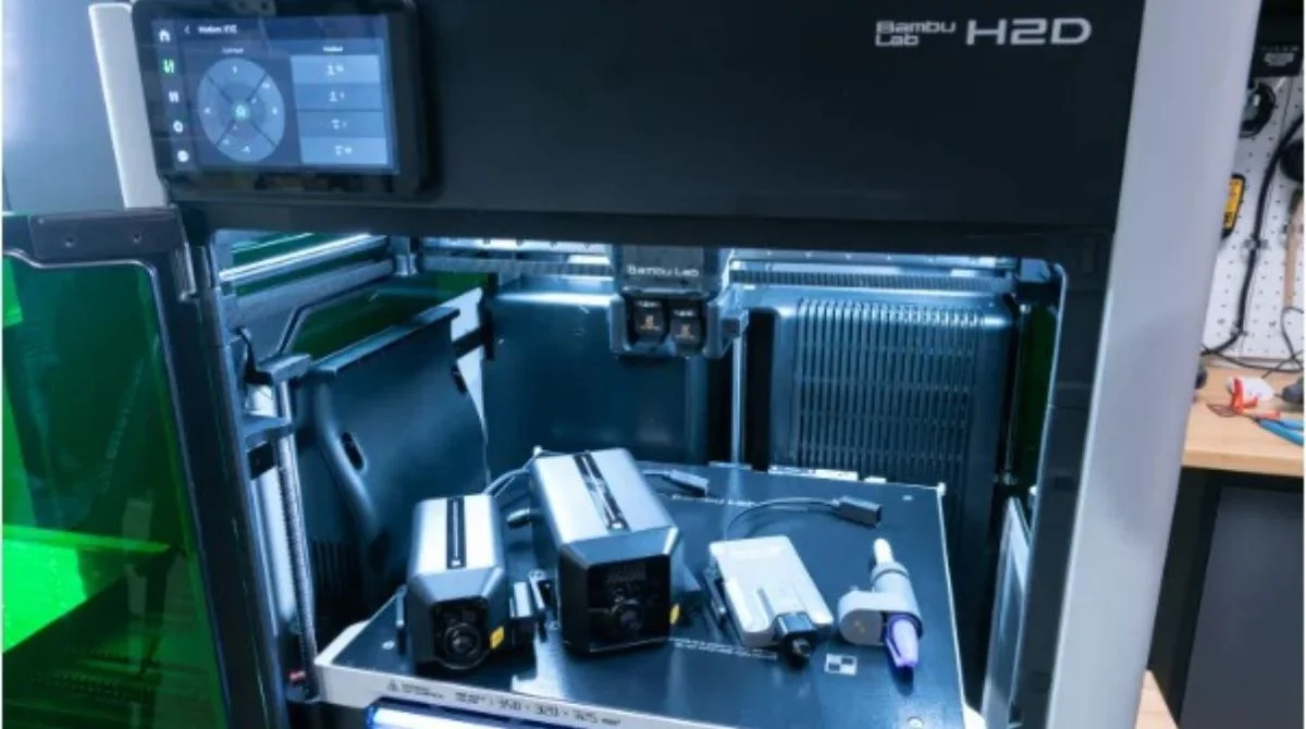 Bambu Lab's H2D 3D Printer with Laser Cutting & Pen Plotting