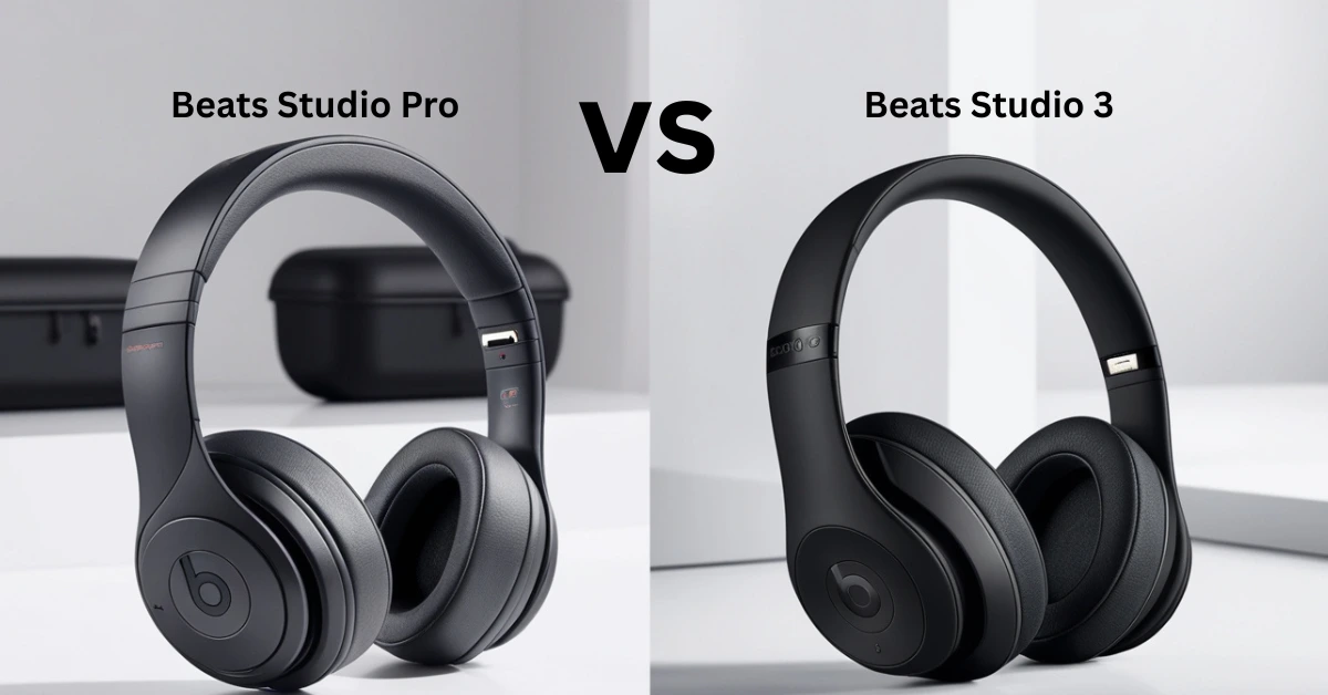 Beats Studio Pro vs Studio 3 headphones side-by-side display