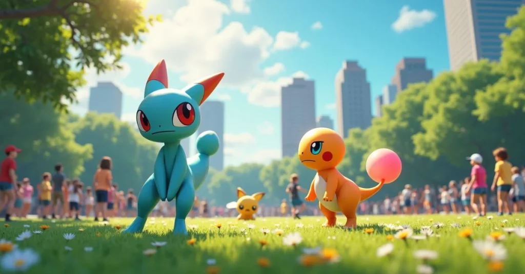 Players catching Quaxly on Community Day with Stardust and Hydro Cannon bonuses on screen.