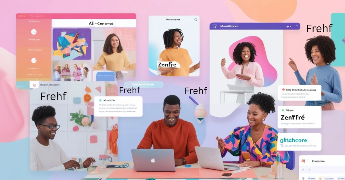 Frehf users creating in bright, modern digital spaces