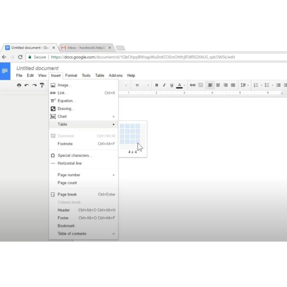 "Comparison of copy-pasting a table versus using extension tools to insert tables in Gmail interface, 2025 user experience illustration"