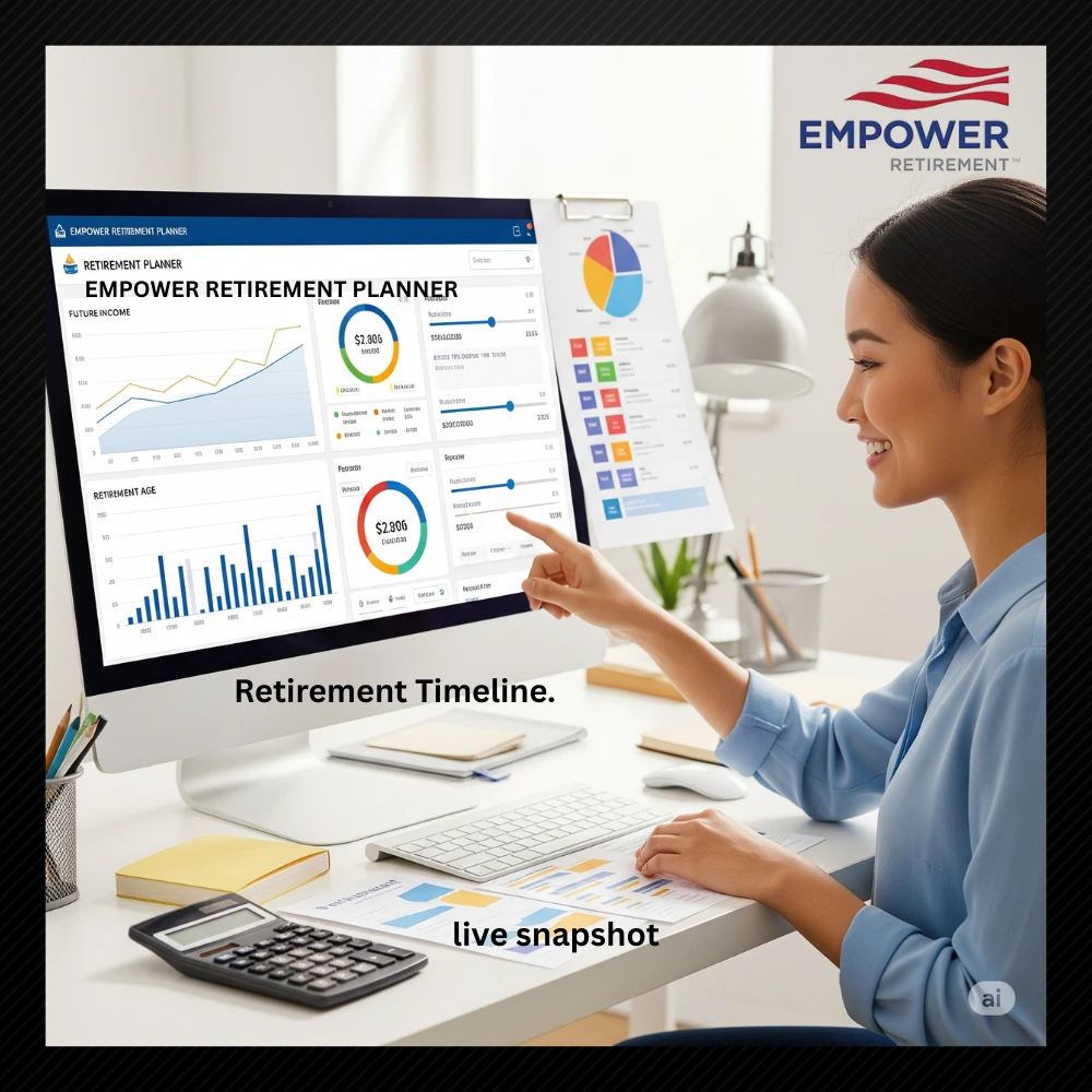 Empower Retirement Planner showing savings forecast