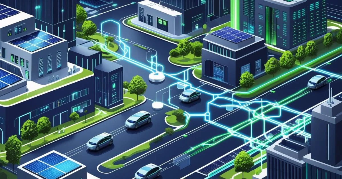 Smart city with connected buildings, electric vehicles, and energy systems powered by Eternett technology