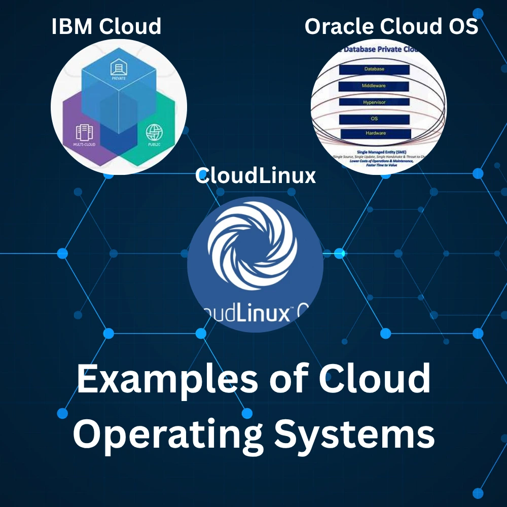 this infographic explains the examples of clod operating system