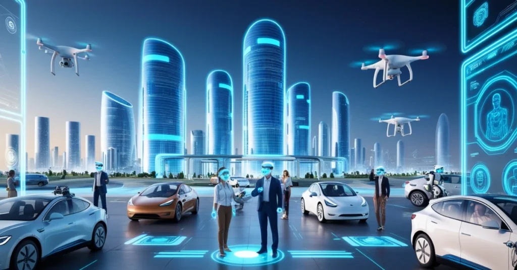 Tech innovation in 2025 with AR, robots, and drones