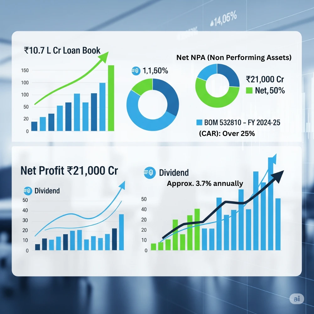 BOM 532810 FY 2024-25 financial summary chart