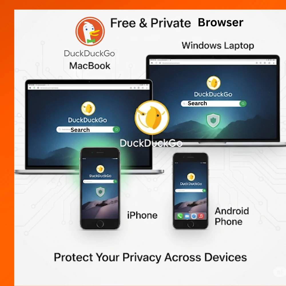 DuckDuckGo browser on Mac, Windows, iOS, and Android devices