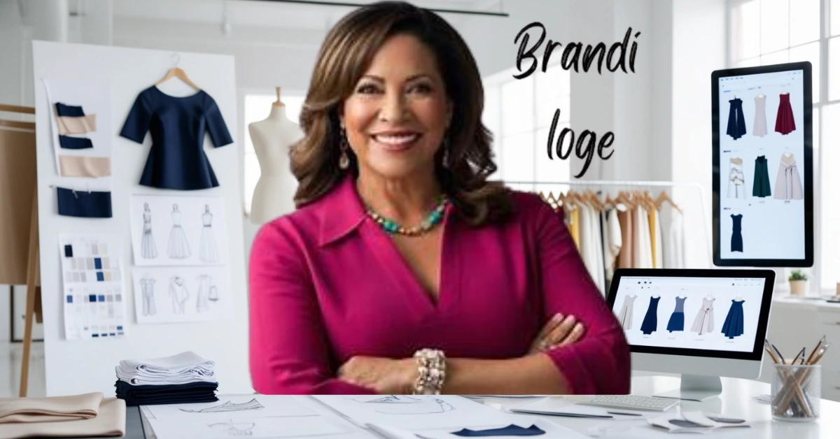 Brandi Loge in her creative fashion design studio