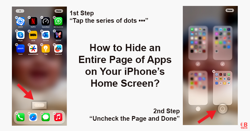 How to Hide an Entire Page of Apps on Your iPhone’s Home Screen? (Image)