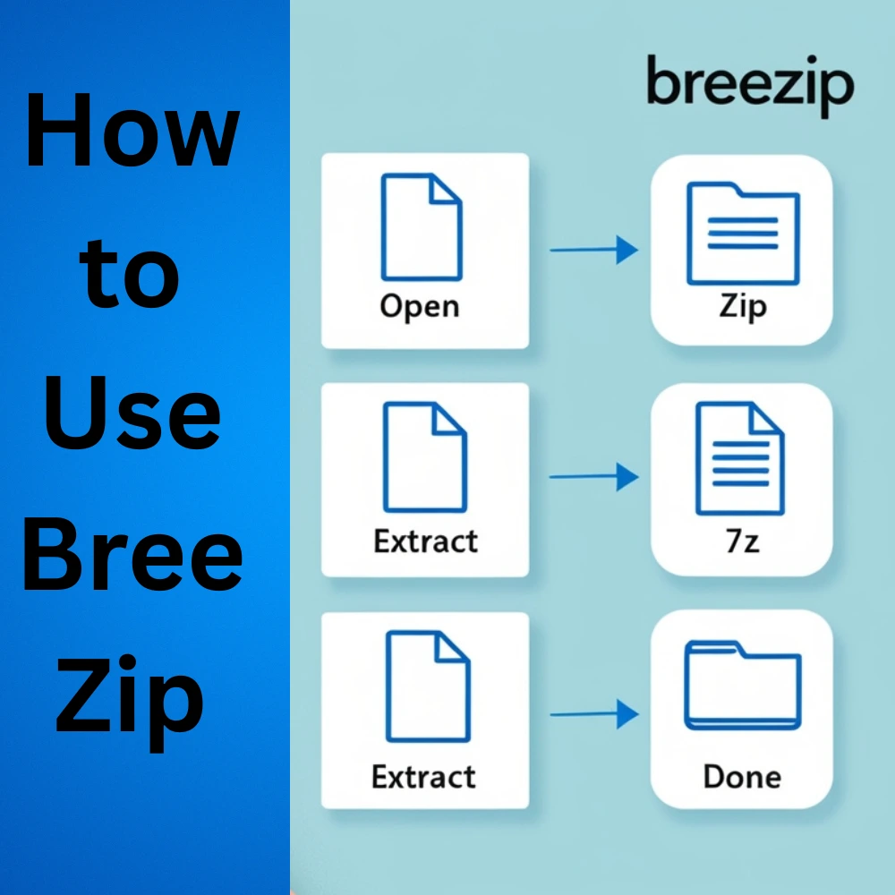 image show the proccess how to use breezip