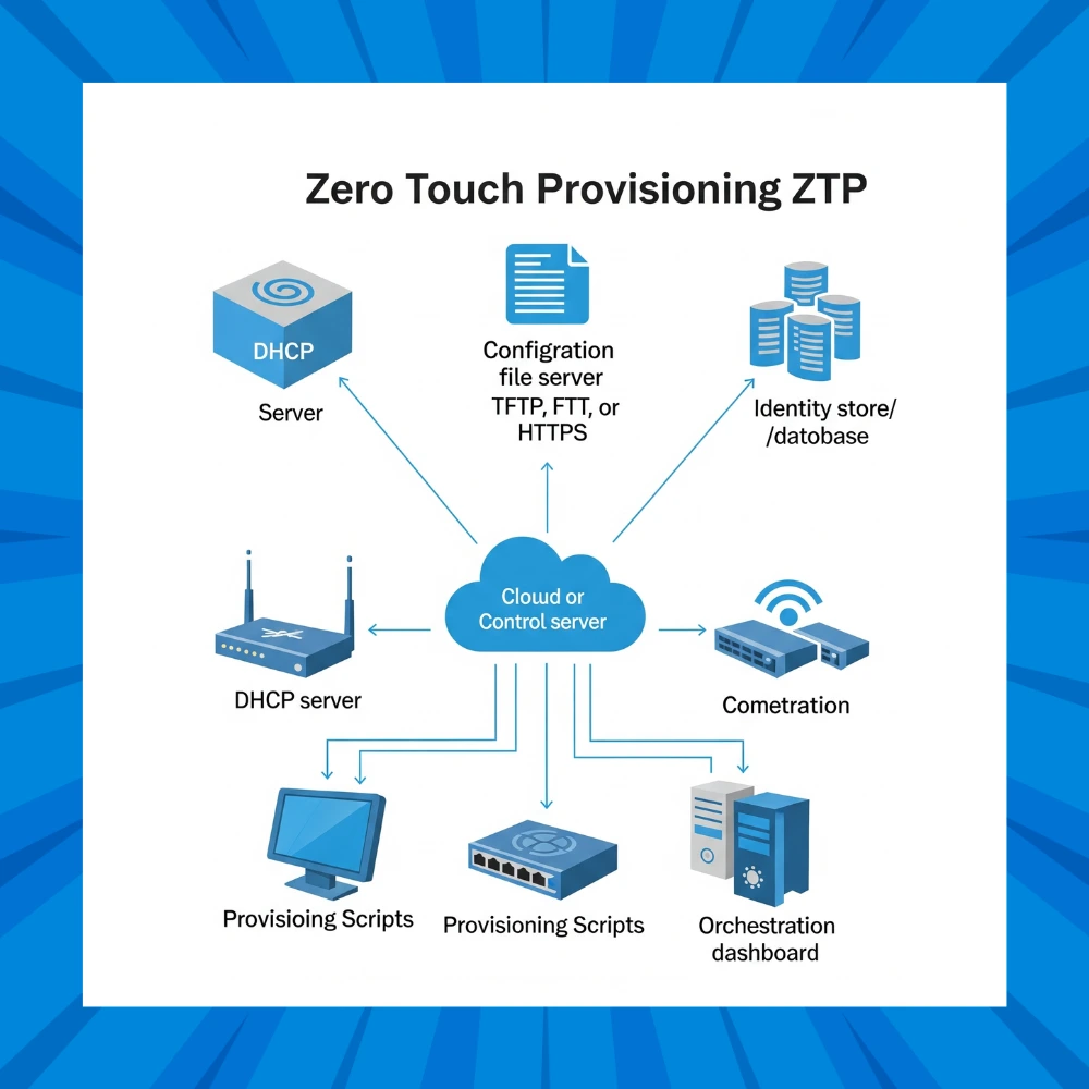 Key components of Zero Touch Provisioning chart