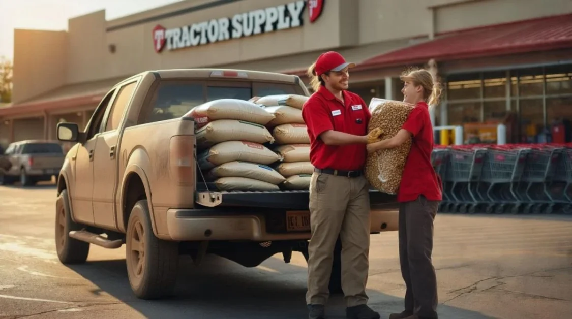 Alt Text: Group photo of friendly sales associates at Tractor Supply store.