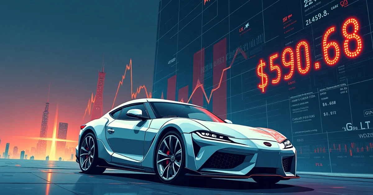 Lear Corp stock hits $590.68 with city backdrop and sports car, stake up 68% by Grimes & Company.