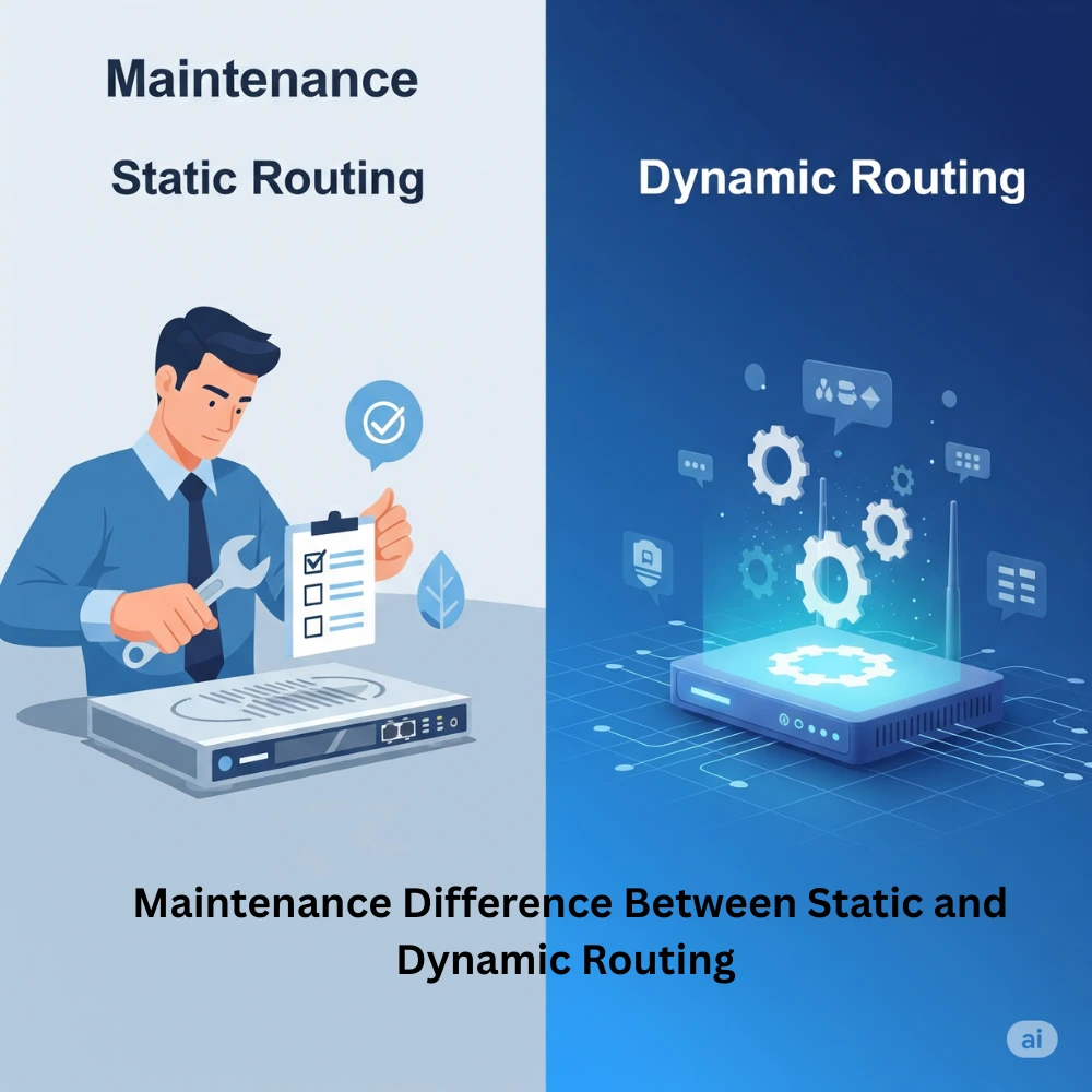 Static vs dynamic routing maintenance