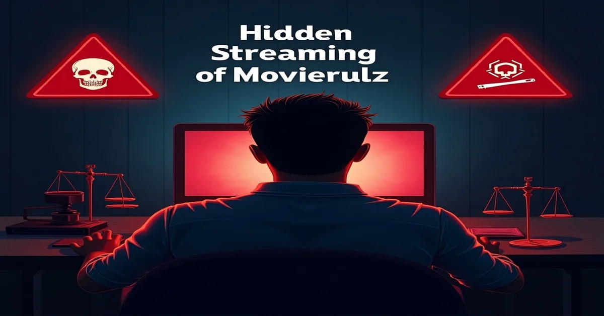 User streaming Movierulz with legal risk warnings.