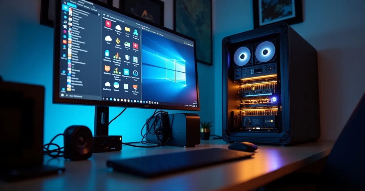 DIY NAS setup with PC monitor