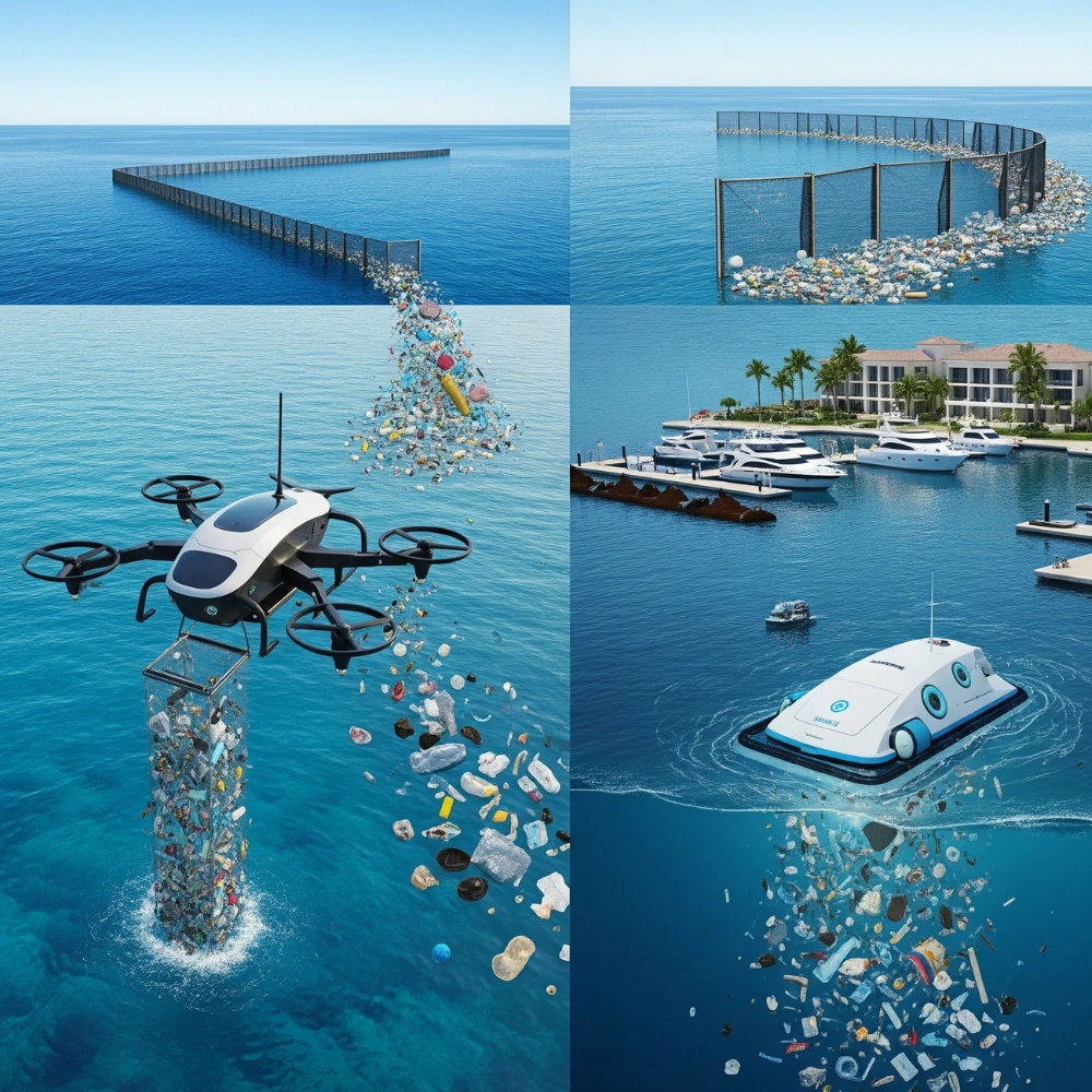 Modern ocean cleanup technologies in action