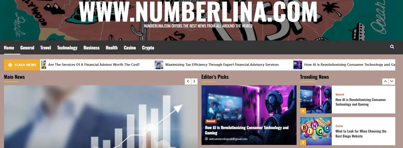 Numberlina.com Interface