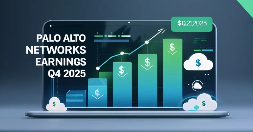 Chart showing Palo Alto Networks earnings growth for Q4 2025.