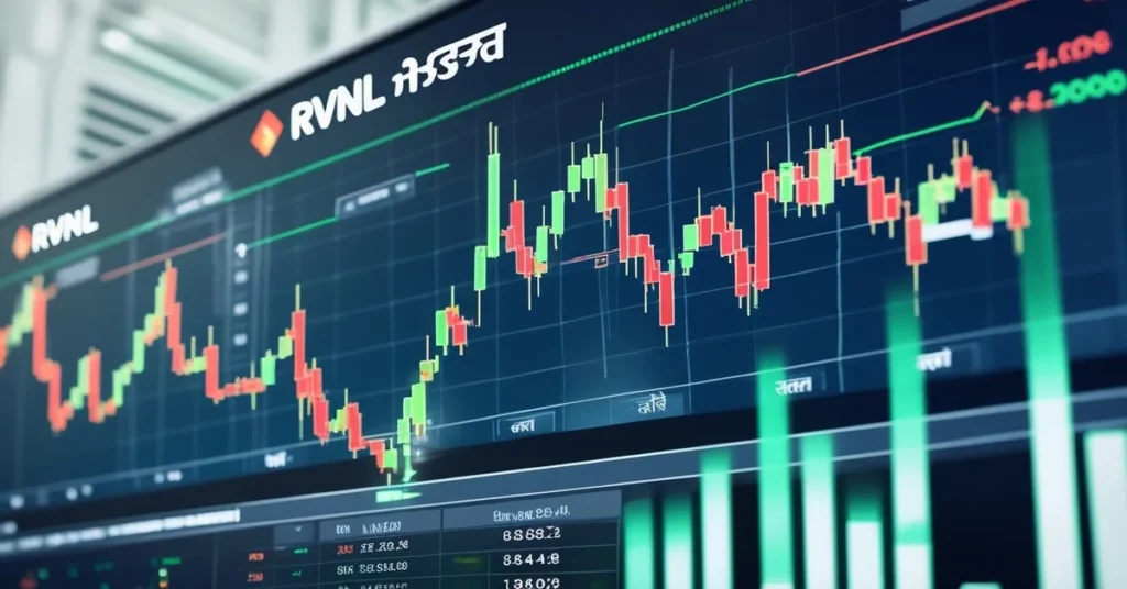 RVNL Share Price fluctuations in August 2025 with stock chart and financial highlights.