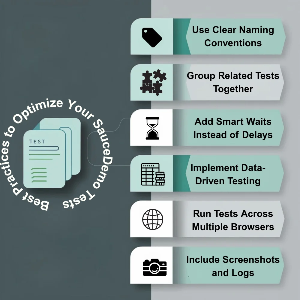 infographic showing testing best practices