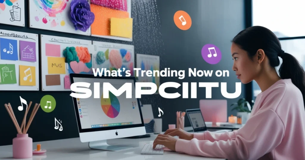 Digital moodboards and creative workspace on Simpcitu