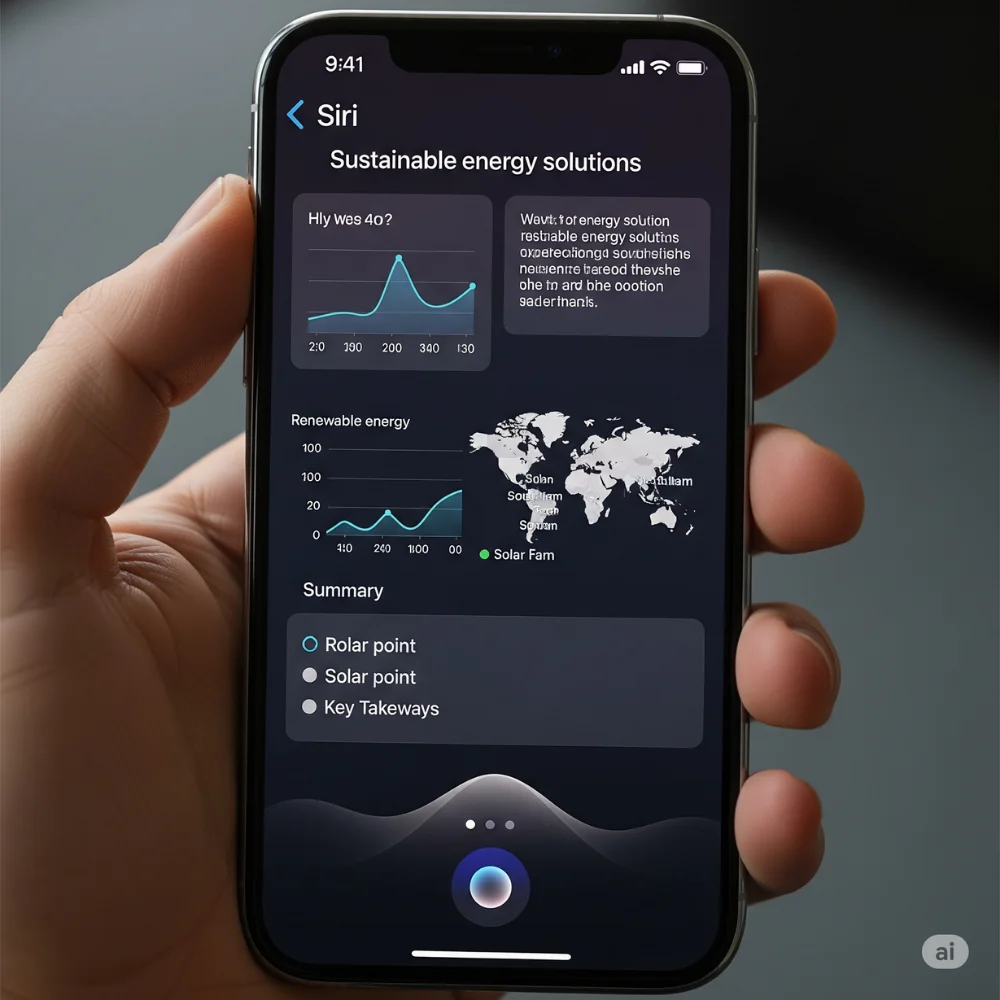 Upgraded Siri giving smart reply on iPhone