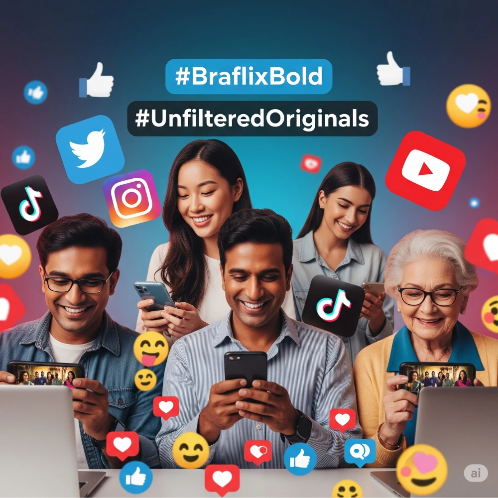 Users engaging with Braflix content on social media platforms