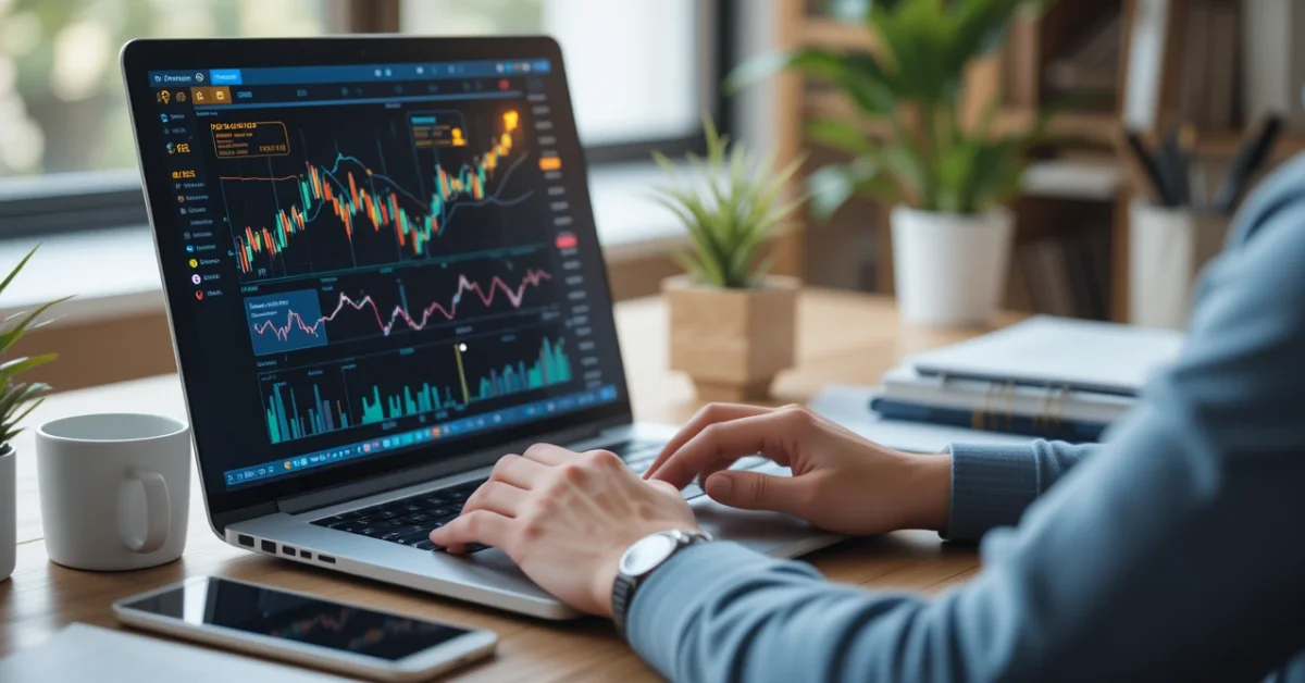 Investor analyzing top-rated value stocks