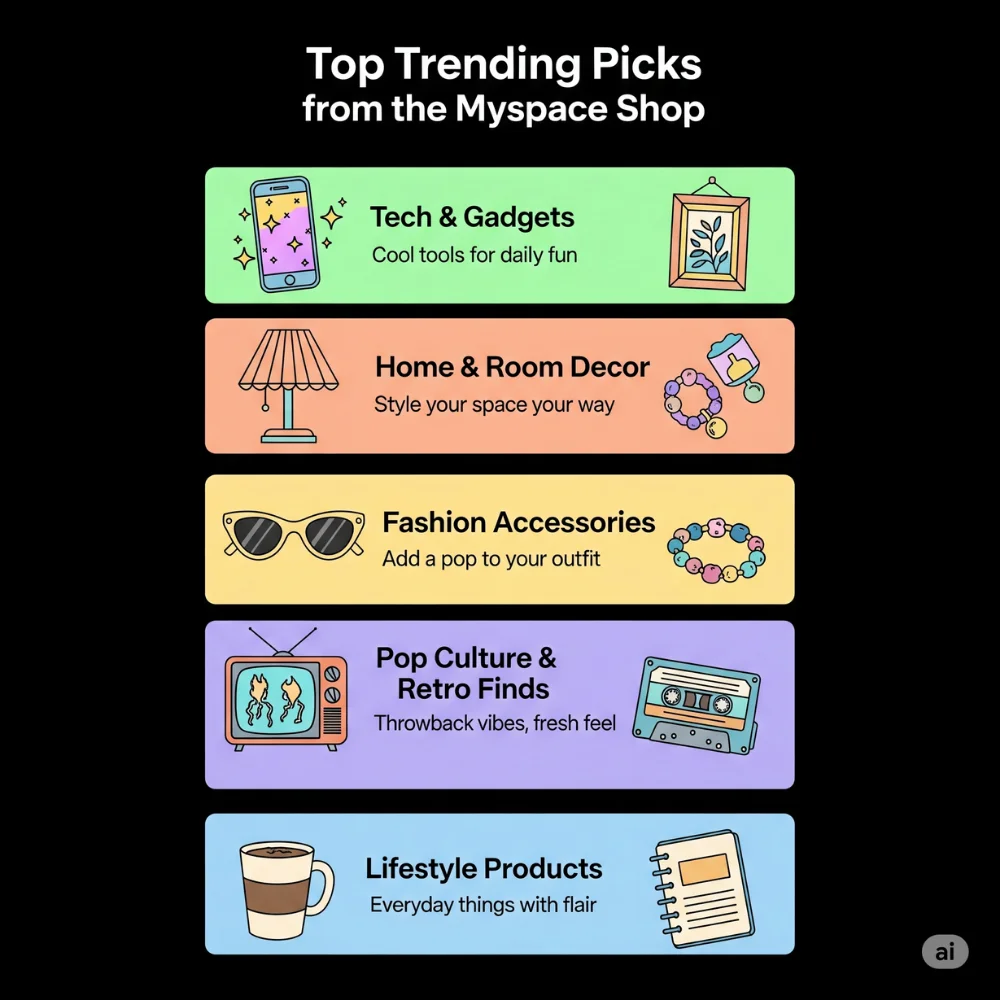 Top 5 product categories in Myspace Shop