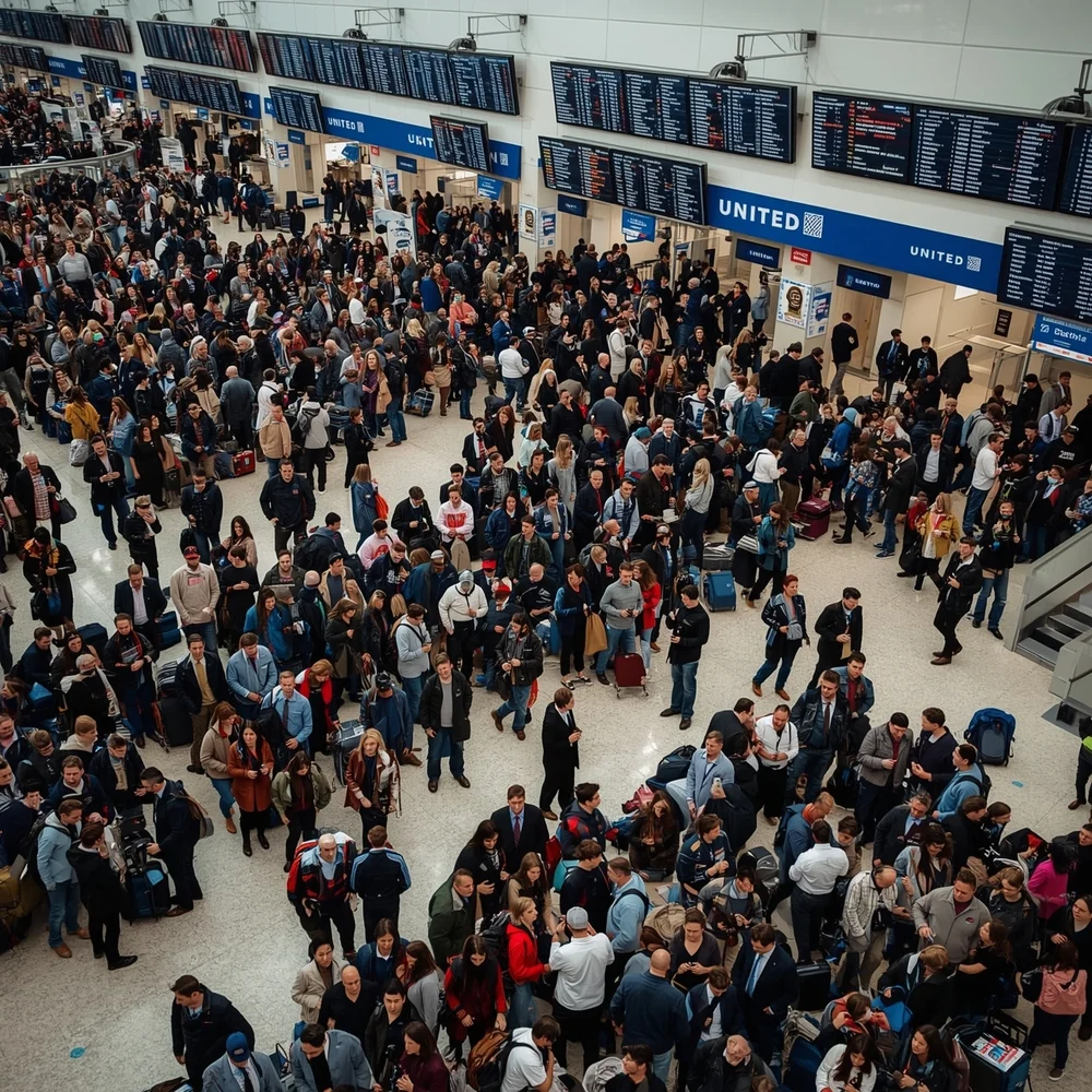 United Airlines Flight Delays at Major U.S. Airports.