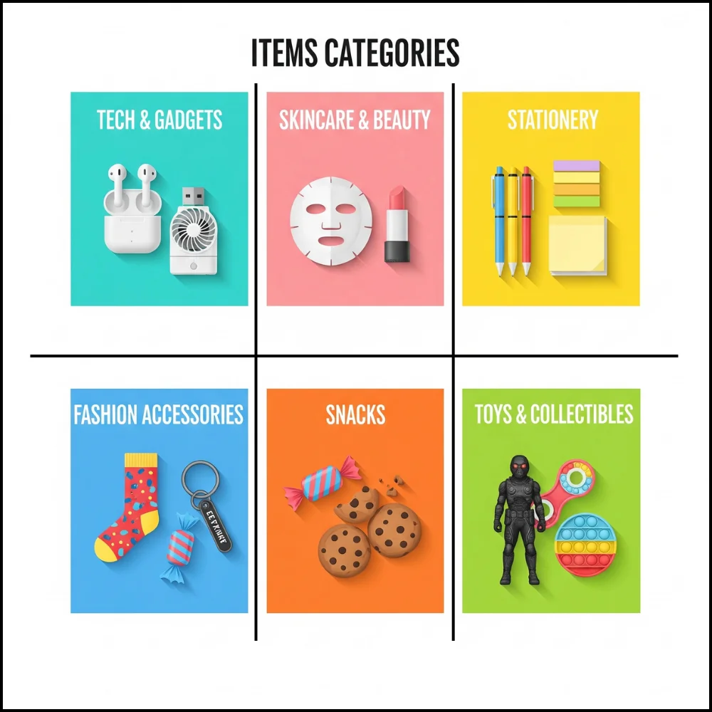 What’s inside: Molic Box item categories