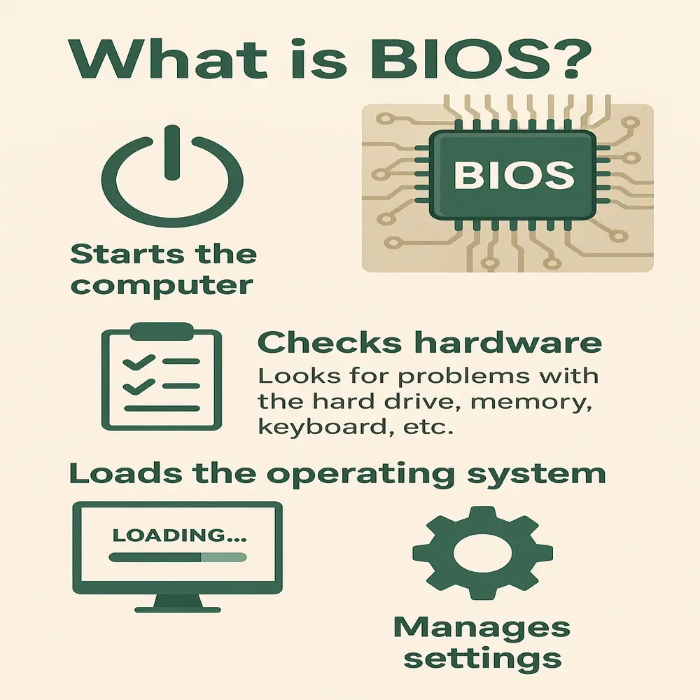 BIOS chip on motherboard during startup