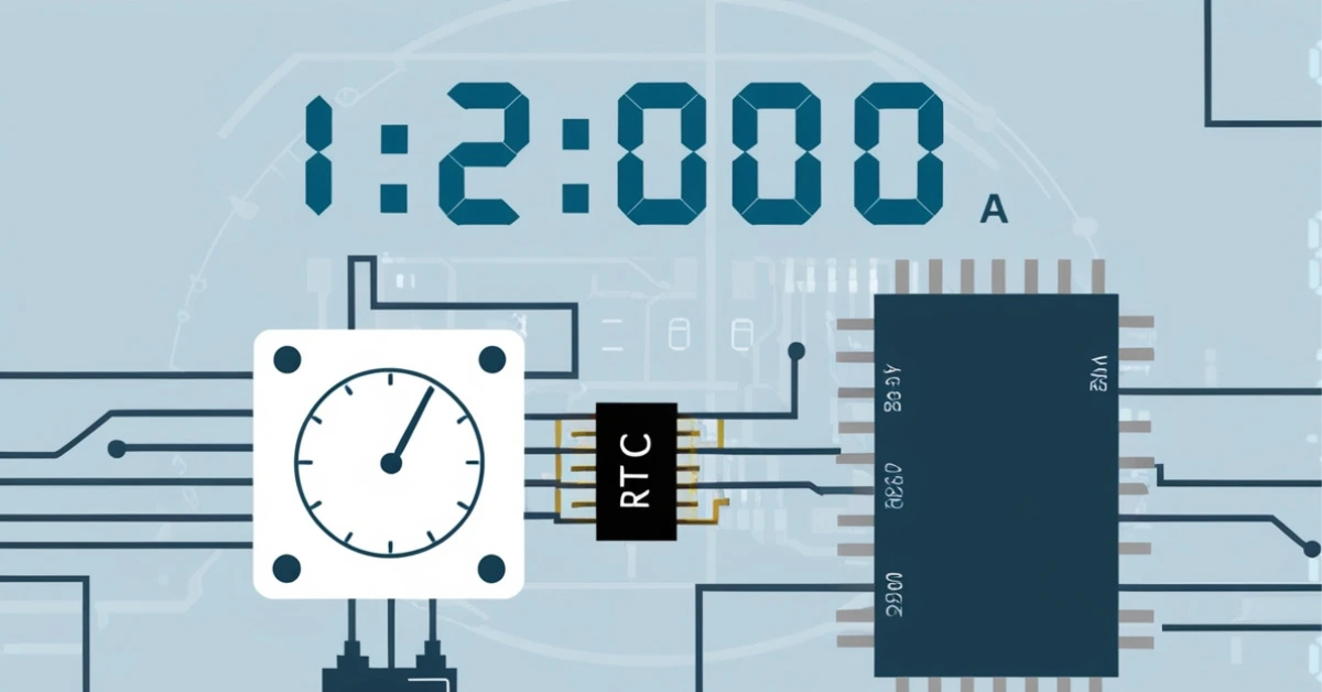 RTC chip with battery and time circuit display