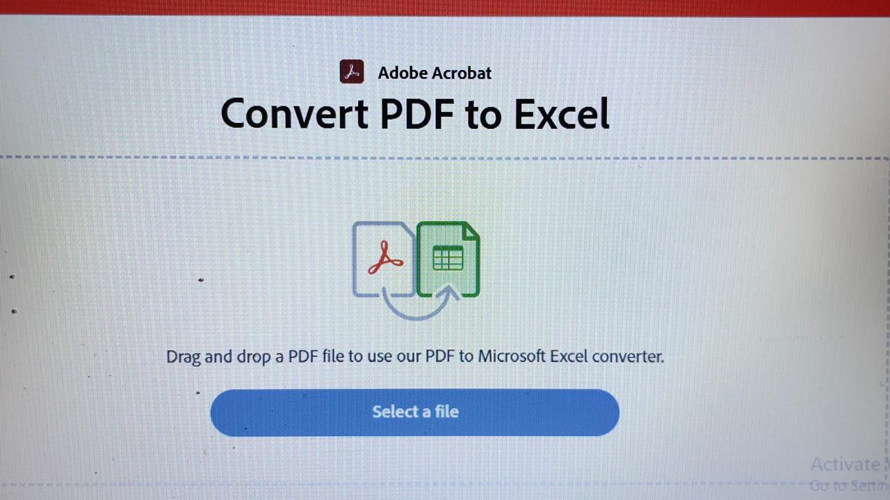 Convert PDF to Excel