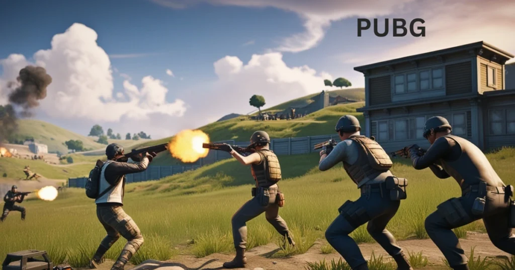 PUBG squad using smart tactics during a battle