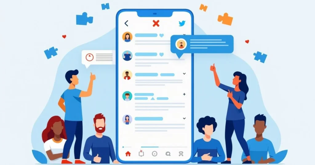 Image of illusion of twitter ap