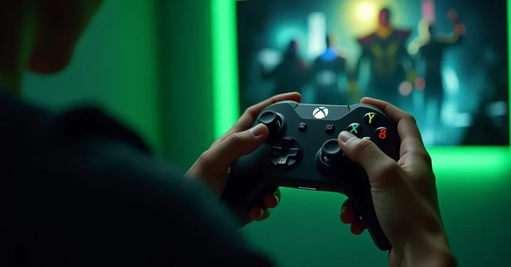ROG Xbox Ally X handheld gaming device with Xbox-style controls, by Microsoft and ASUS, running Windows 11