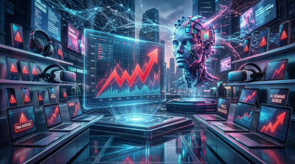 AI-driven demand causing rising smartphone and PC prices due to RAM shortage
