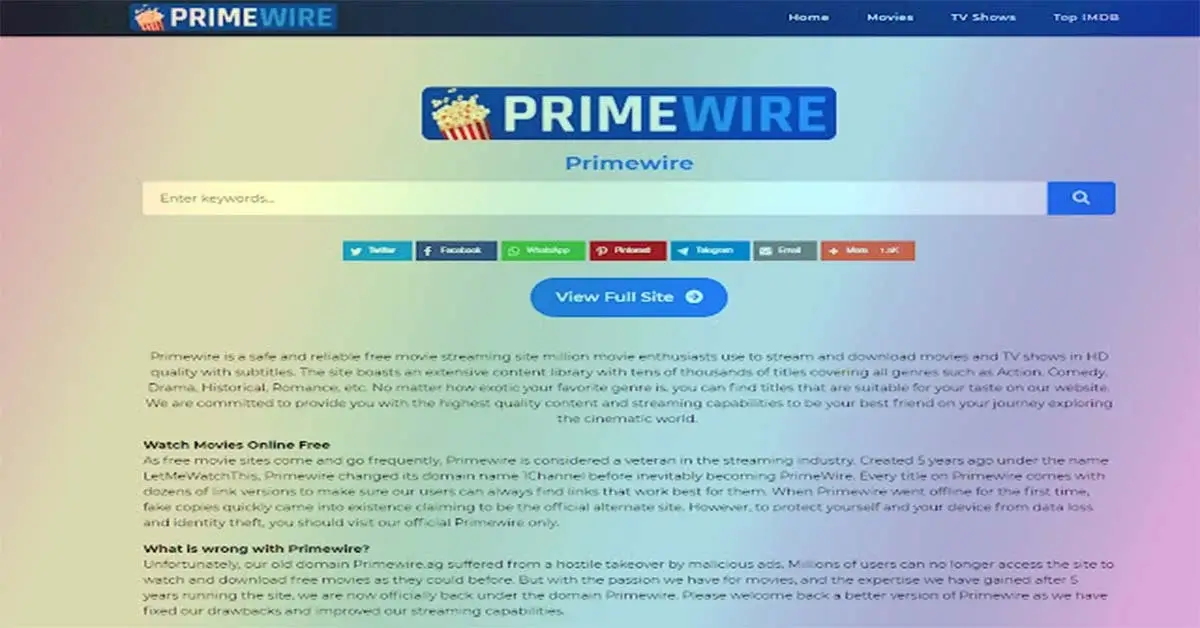 Primewire free online movies