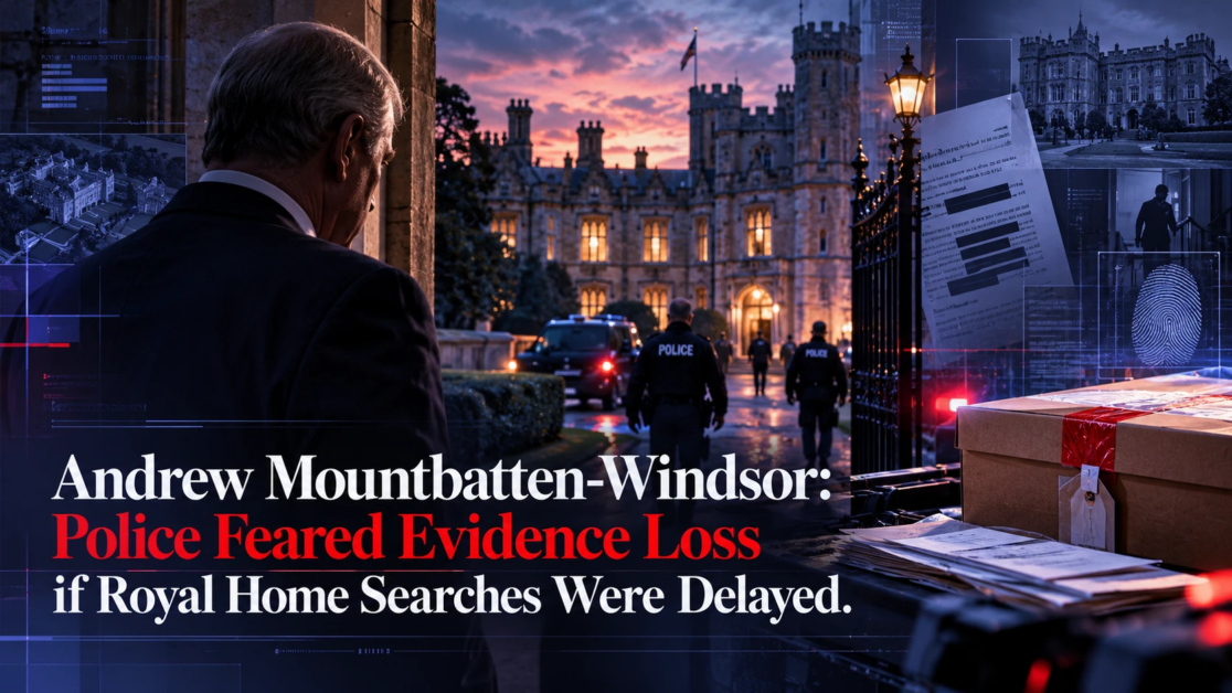 Andrew Mountbatten-Windsor Police Feared Evidence Loss if Royal Home Searches Were Delayed