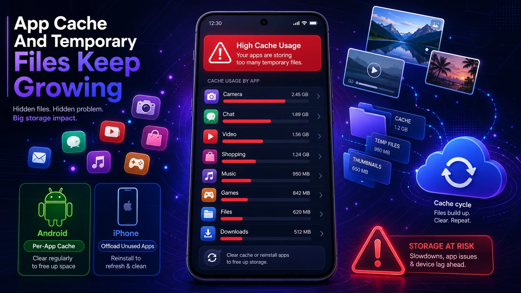 App Cache And Temporary Files Keep Growing