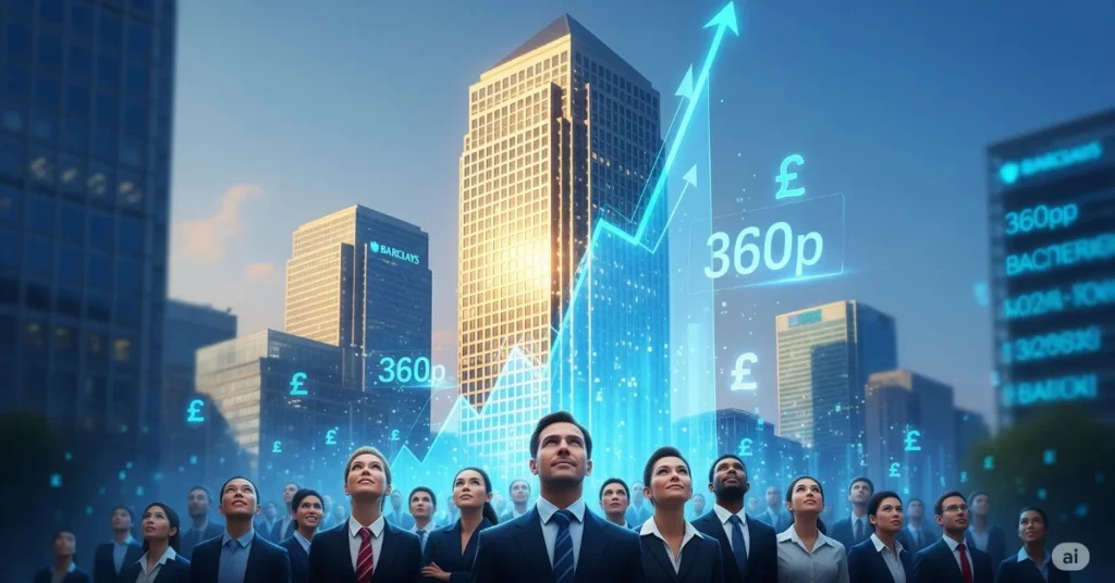 Creative view of Barclays share price growth