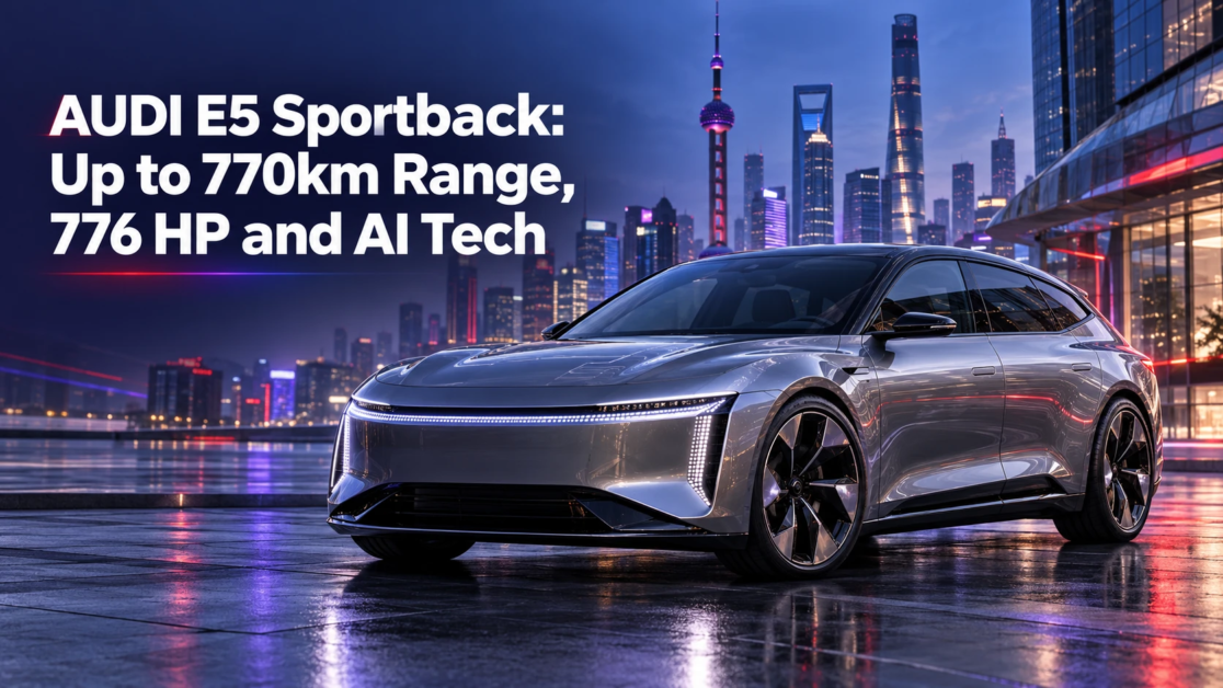 AUDI E5 Sportback: Up to 770km Range, 776 HP and AI Tech