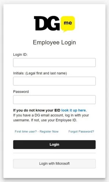 DGME Login Page